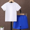thumbnail image 4 of vigerkar Toddler Boy Clothes Cartoon Cotton Summer Short Sleeve T-Shirt and Shorts Kids Outfit Set 2-8 Year (P, 4-5 Years), 4 of 4