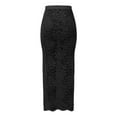 thumbnail image 4 of MIXUE Skirts For Women Summer Floral Lace Solid Color High Waist Beach Maxi Skirt Streetwear,Black,S, 4 of 6