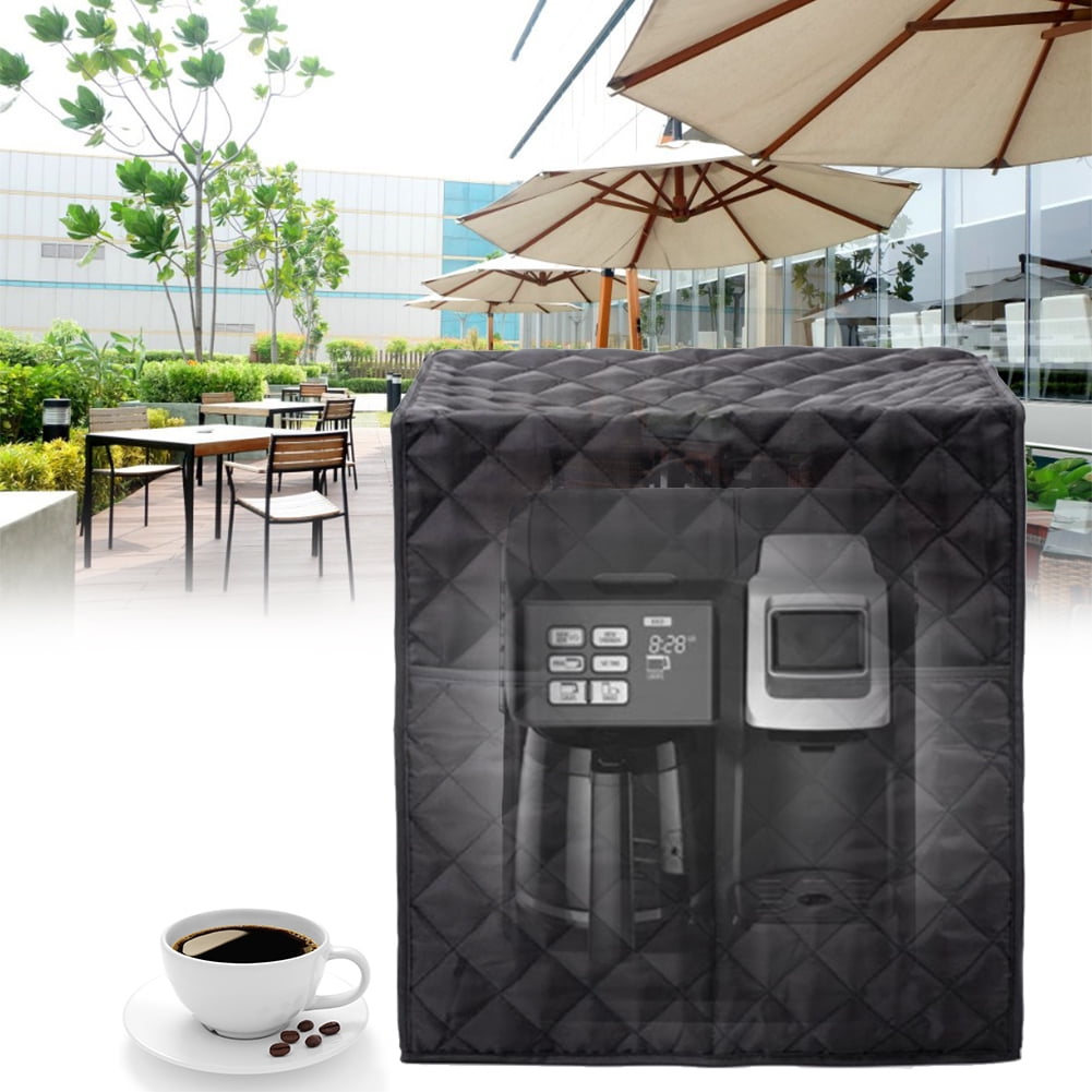 LeKing Coffee Maker Cover, 12.6”Lx12.2”Wx14.2”H Espresso Appliance