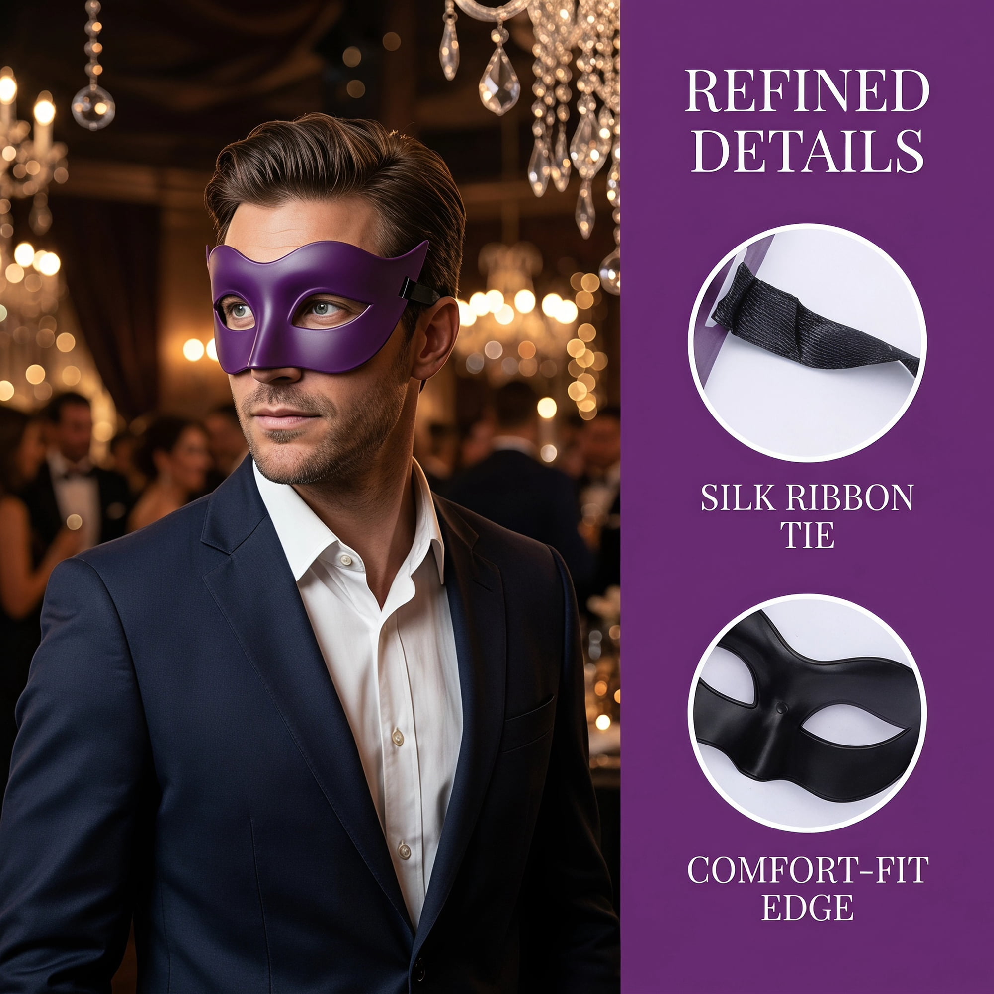 Unique Bargains 6-Pack Venetian Half Face Masks Set for Halloween Party Pink 7.1" x 3.1"