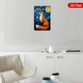 thumbnail image 5 of 1pc Metal Wall Art, 8x12 Inches, Featuring a Vibrant Fox Design Against a Starry Night Background, Rustproof & UV Protected, Perfect for Home Decor, Bedroom, Living Room, Office, Animal Lover Gift, 5 of 7