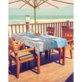 thumbnail image 2 of nqOlkjepod Ocean Outdoor Tablecloth with Umbrella Hole & Zipper, Summer Sandy Beach Blue Sky Coastal Waves Rectangle Table Cover 60x102 Inch, Dining Waterproof Table Cloth Protector for Patio/Party, 2 of 7