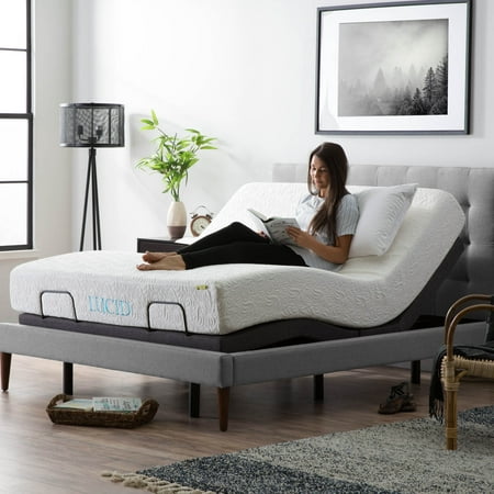 Lucid L300 Adjustable Bed Base with Dual USB Charging Ports, (Best Adjustable Bed Base 2019)