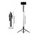 thumbnail image 3 of LACKUST Bluetooth Selfie Stick Tripod, 67" Extendable Anti-Shake Stabilizer with Wireless Remote for iPhone/Android, Live Streaming & Group Photos, 3 of 9