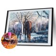 thumbnail image 1 of Cuadros Decorativos 5D DIY Diamond Painting Glacier Horse Kits Full Round Drill Wall Decor Crafts Tmvgtek embutido en tela, 1 of 8