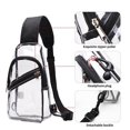 thumbnail image 3 of Tinyat Clear Sling Backpack PVC Clear Waterproof Bag Shoulder Crossbody Bag for Men Women, 3 of 5