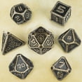 thumbnail image 5 of ENHANCE DnD Metal Dice Set - 7pc Solid Zinc Alloy Polyhedral DnD Dice with Storage Case and Dice Bag, 5 of 9