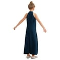 thumbnail image 3 of CHICTRY Girls Summer Birthday Jumpsuit for Wedding Pageant Party Ruffle Rompers Flare Bell Bottom Navy Blue 14, 3 of 4