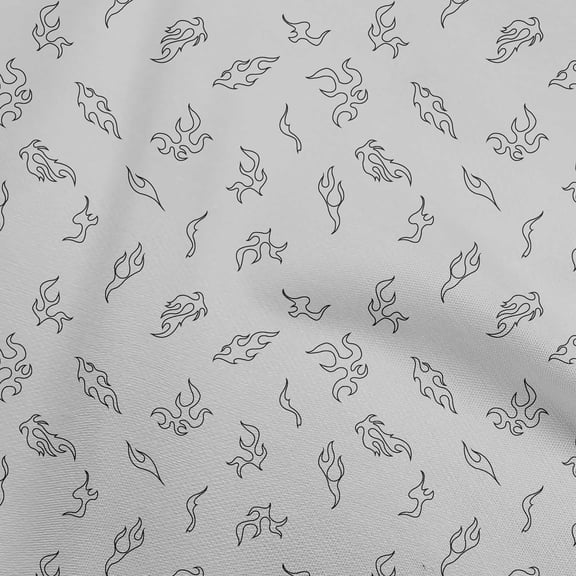 oneOone Velvet Gray Fabric Abstract Flame Diy Clothing Quilting Fabric Print Fabric By Yard 58 Inch Wide