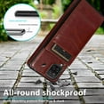 thumbnail image 4 of Dteck Back Wallet Phone Case for Samsung Galaxy A12 with ID & Credit Card Holder Slots Pockets Wallet Back Cover Stand Flip Folio Leather Galaxy A12 5G Cell Cases Women Men, Brown, 4 of 7