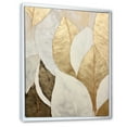 thumbnail image 2 of Designart "Collage Of Minimalism In Gold Leaves III" Leaves Floater Framed Canvas Wall Art, 2 of 5