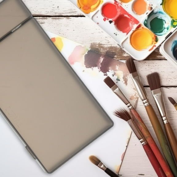 GAXIRE Plastic Paint Palette with Lid and Sponge for Smooth Paint Application