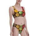 thumbnail image 2 of Daiia Spices And Herbs printed 2 piece Swimsuit Bikinis for Women High Waisted Racerback Bathing Suits Summer Tummy Control Scoop Neck Swimwear-Medium, 2 of 8
