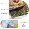 thumbnail image 6 of 2x3 Ft Entryway Area Rug, Yellow Retro Rooster Kitchen Rug Runner Washable Floor Mat, Spring Floral Pastoral Animals Non Slip Indoor Door Mat Throw Carpet for Bathroom Living Room Bedroom, 6 of 8