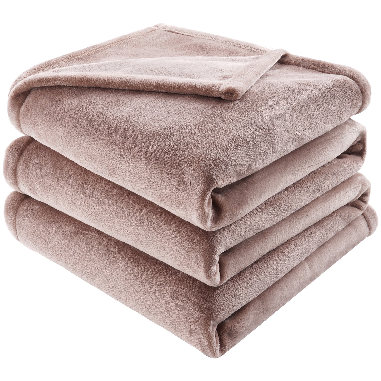 KFFKFF Electric Heated Blanket, Heated Blanket, Flannel, 100×90 in, Beige