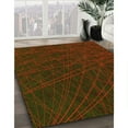 thumbnail image 3 of Ahgly Company Machine Washable Indoor Square Transitional Maroon Red Area Rugs, 6' Square, 3 of 7