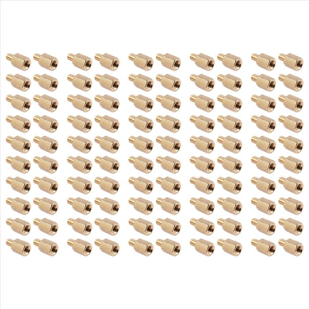 100 Pzs Separador Hexagonal de Aislamiento de Laton de Tarjeta Madre M3 6 + 4 mm