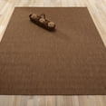 thumbnail image 2 of Ottomanson Jardin Solid Design 5x7 Non Shedding Indoor Area Rug, 5'3" x 6'11", Brown, 2 of 8