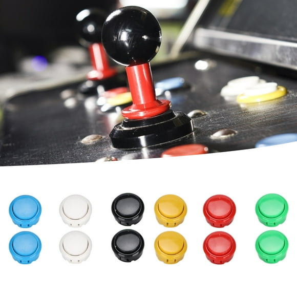 durable 12pcs botón pulsador original arcade joystick game console botones 30 mm botón de reemplazo para arcade joystick game console video game arcade console anggrek otros