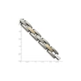 thumbnail image 4 of Mens Chisel Link Bracelet in Titanium with 14K Gold Inlay (8.50 inches) for Men, 4 of 5