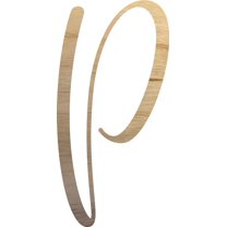 Unfinshed Wooden Craft Letter P, Blank Wood 4'' Tall Alphabet A-Z Letter, Buttey Honey Font