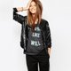 thumbnail image 3 of Chaqueta bomber con lentejuelas para mujer, chaqueta de manga larga con cremallera, ropa de calle informal, 3 of 8
