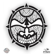 Tribal Sun Mask - 3" Vinyl Sticker - For Car Laptop I-Pad Phone Helmet Hard Hat - Waterproof Decal