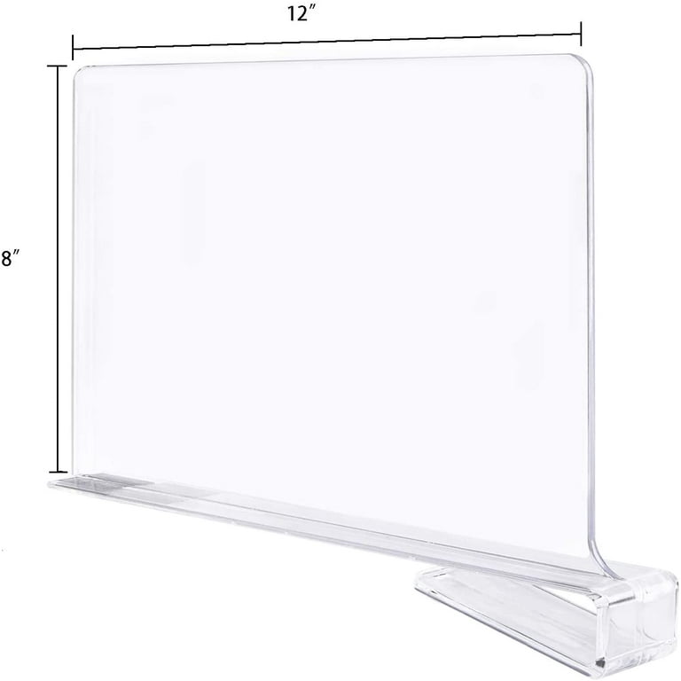 HUBERT® Ventilated Clear Acrylic Case Divider with Open End - 30L x 6W x  4H