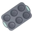 thumbnail image 3 of Kieccall 6 Cavity Silicone Cake Molds Baking Moulds For Cakes For Home Kitchen Cupcake Muffin Baking, 3 of 7