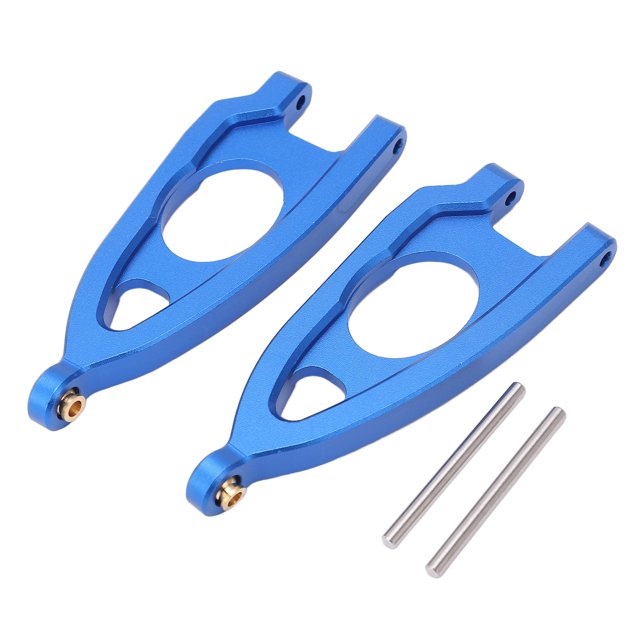 1 par de brazos oscilantes superiores delanteros RC brazos de suspensión superior delanteros de aleación de aluminio para coche ARRMA 1/10 RC azul