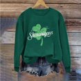 thumbnail image 1 of Herrnalise - Sudadera con estampado de trébol del Día de San Patricio para mujer, sudadera con trébol irlandés, suéter holgado de manga larga, prepárate para la grandeza por menos, 1 of 1