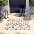 thumbnail image 2 of White Highland Cow Flower Flannel Non Slip Door Rugs,Washable Door Mats Indoor,Decorative Door Mats,Dirt-Resistant and Absorbent Doormat for Entrance,Bedroom,Kitchen,Bathroom,23.5"x16", 2 of 5