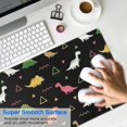 thumbnail image 4 of Long Mouse Pads for Desk,Black Dinosaurs Geometric Pattern Desk Mats on Top Of Desks, Desk Mouse Pad Extra Large with 3mm Non-Slip Base and Stitched Edge for Gaming,Office,Work,Home 31.5"x15.7", 4 of 6