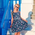 thumbnail image 4 of Girls Dress Slippery Shoes Sleeveless Dress for Girls Hem A-Line Casual Sundress, 4 of 7
