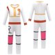 thumbnail image 1 of Nvse-Kids Girls Movie Character Jumpsuit Cosplay Bodysuit Uniform Outfits Women Costume Uniform Skirt&Pants Outfit Party Halloween Suit(White )120, 1 of 3