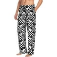 thumbnail image 5 of Cauagu Ying Yang Checkered Mens Pajama Pants Sleep & Lounge Pants,PJ Bottoms with Pockets-XX-Large, 5 of 7