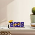 thumbnail image 1 of Minkissy Graduation Season Desktop Decoration Wooden Blue Rectangular 1 Set for Indoor Party, 1 of 6