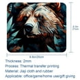 thumbnail image 5 of Bear Printed Square Mouse Pad, 8.3x9.8 Inch, Non-Slip Rubber Bottom Mouse Mat for Office and Gaming, 5 of 6