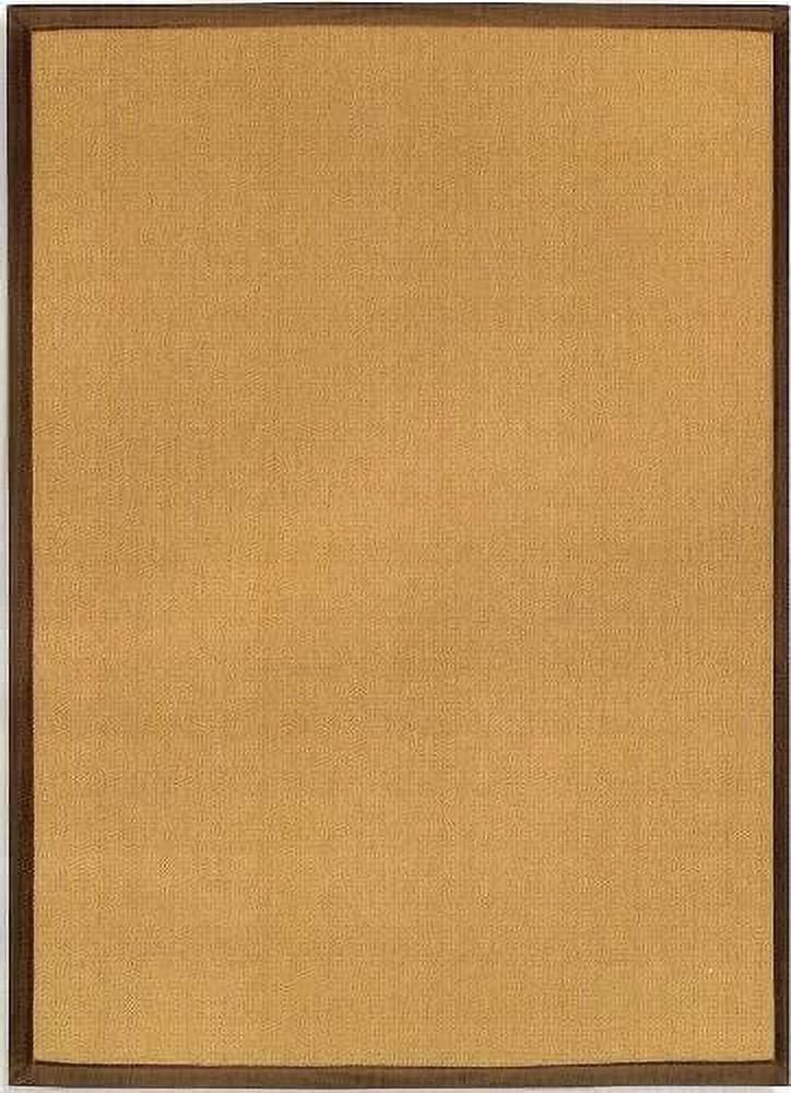 Linon Home - Natural Wool Rug with Jute Backing, Cork/Gold Border