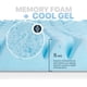 thumbnail image 3 of Colchoneta de Memory Foam con Gel, Sobrecolchón Topper 7 Zonas de Presion, Confort Acolchado, Cama Suave, Soporte Premium para Espalda, Protector de colchones 5 cm (Matrimonial, Azul), 3 of 6