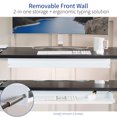 thumbnail image 3 of VIVO White Extra Large 33 inch Under Desk Pull Out Storage Drawer for Desk, 3 of 8
