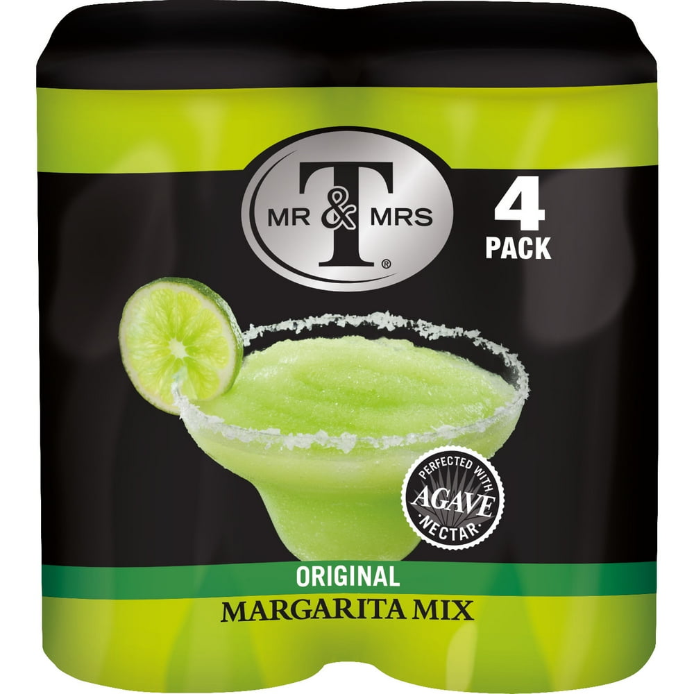Mr & Mrs T Margarita Mix, 5.5 fl oz cans, 4 Count (Pack of 6)