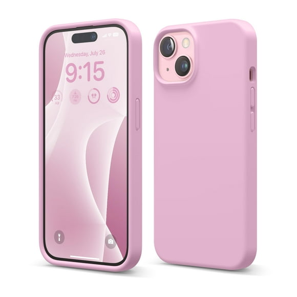 Funda de silicona líquida Elago para iPhone 15, color rosa intenso