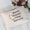 thumbnail image 2 of Pilates Instructor Gift Pilates Teacher Gift World’s Greatest Pilates Instructor Cosmetic Bag Pilates Yoga Gift Yoga Teacher Appreciation Makeup Bag Contrology Instructor Gift, 2 of 6