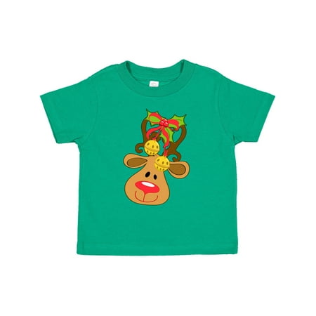 

Inktastic Cute Christmas Reindeer with Bells Gift Toddler Boy or Toddler Girl T-Shirt