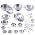 thumbnail image 1 of Children's Kitchen Cookware Toy Kitchen Toy Stainless Steel Cookware Cookware Pan Toy Set for Children Boys and Girls (25 Pieces), 1 of 1