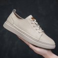 thumbnail image 6 of Men's Low-Top Lace-Up Casual Sneakers Flat Sole Stitched Detail Comfort Walking Shoes for Daily Commute, 6 of 7