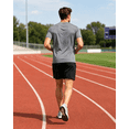 thumbnail image 5 of ZBORIBER Men's Quick-Dry Fit Gym Wicking Athletic Workout Short-Sleeve T-Shirts Sizes S-3XL,Titanium, 5 of 11