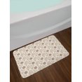 thumbnail image 2 of Brown and White Bath Mat, Vintage Illustration of Burgeoning Buttercup Flowers Garden Plants, Plush Bathroom Decor Mat with Non Slip Backing, 29.5" X 17.5", Pale Brown White, by Ambesonne, 2 of 2
