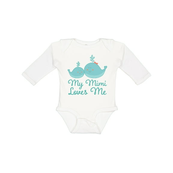 Inktastic My Mimi Loves Me Boys or Girls Long Sleeve Baby Bodysuit